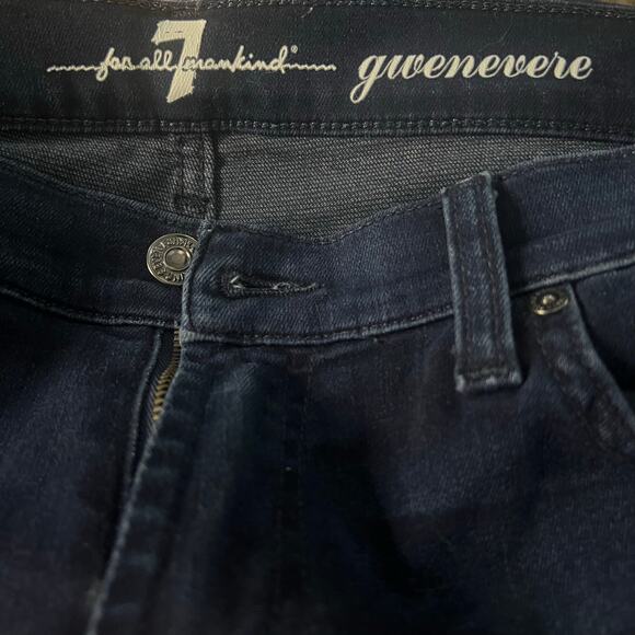 7FAM | Gwenevere Skinny Mid Rise Skinny Jeans | Dark Wash | Women’s Size 29 - Picture 7 of 9